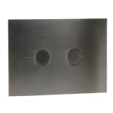 JTP Brushed Black Metal Pneumatic Dual Flush Plate Cut Out